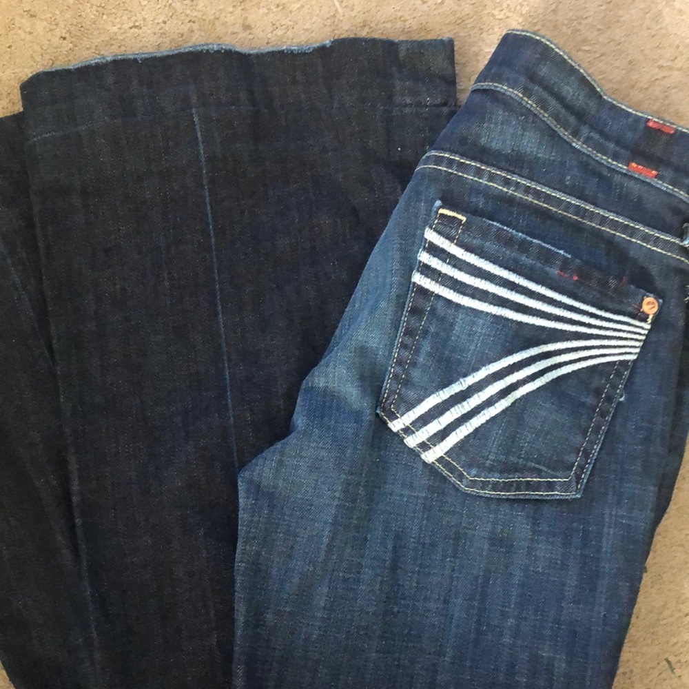 White stitched dojo jeans